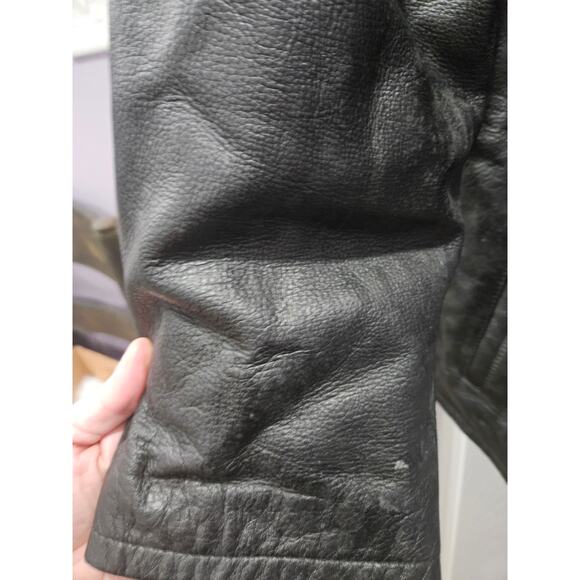 Vintage Wilsons M. Julian Leather Men's Jacket XL Thinsulate Insulation Black - Picture 7 of 16